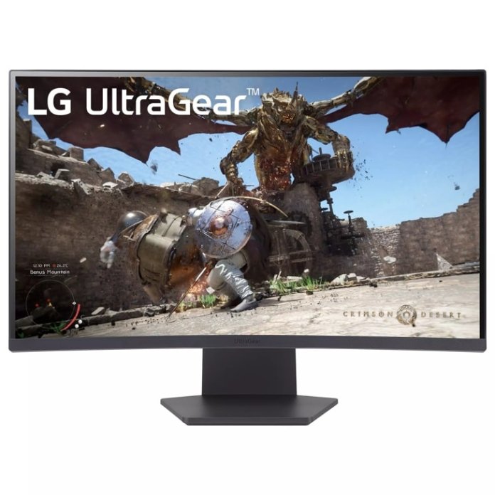 LG UltraGear 27GS60QC-B monitor gaming curbat QHD 180Hz - vedere frontală